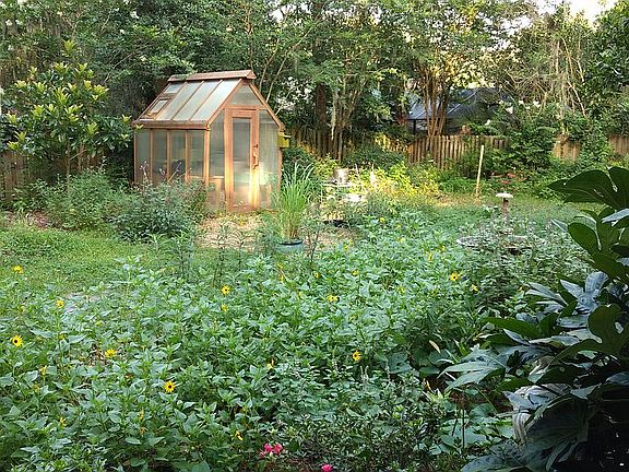 Backyard Garden + Greenhouse