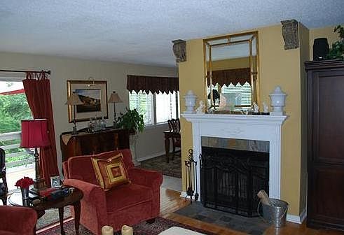 working wood burning fireplace