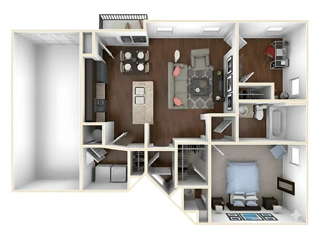 Floor plan Polk (w/ Den)