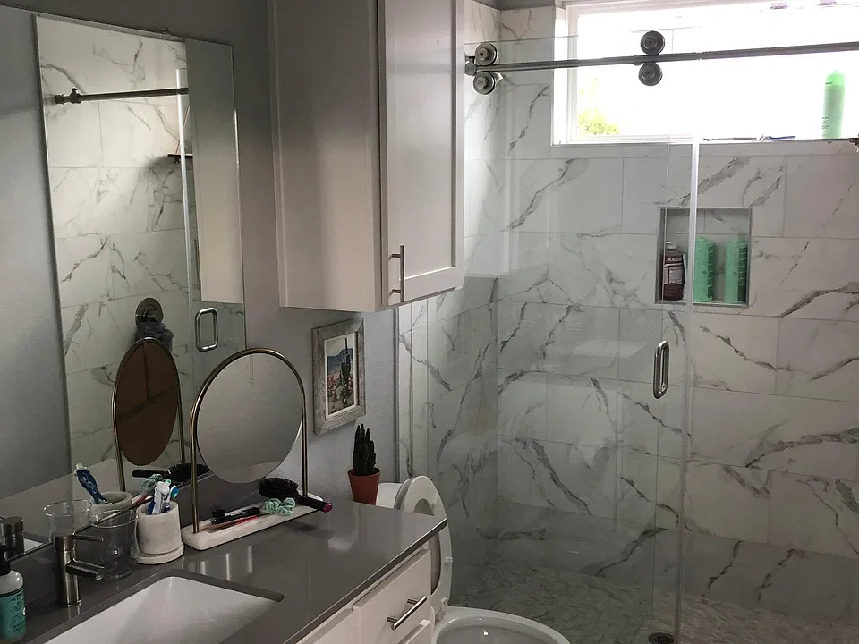 Two full bathrooms with large showers