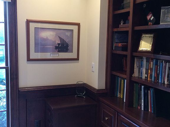  Built-in woodwork in office