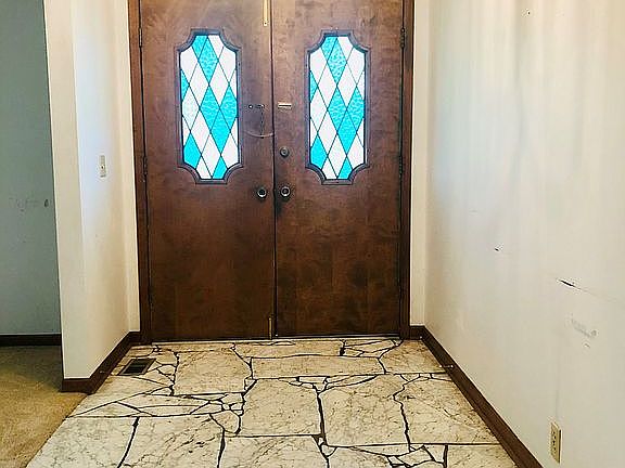Double stain-glass doors