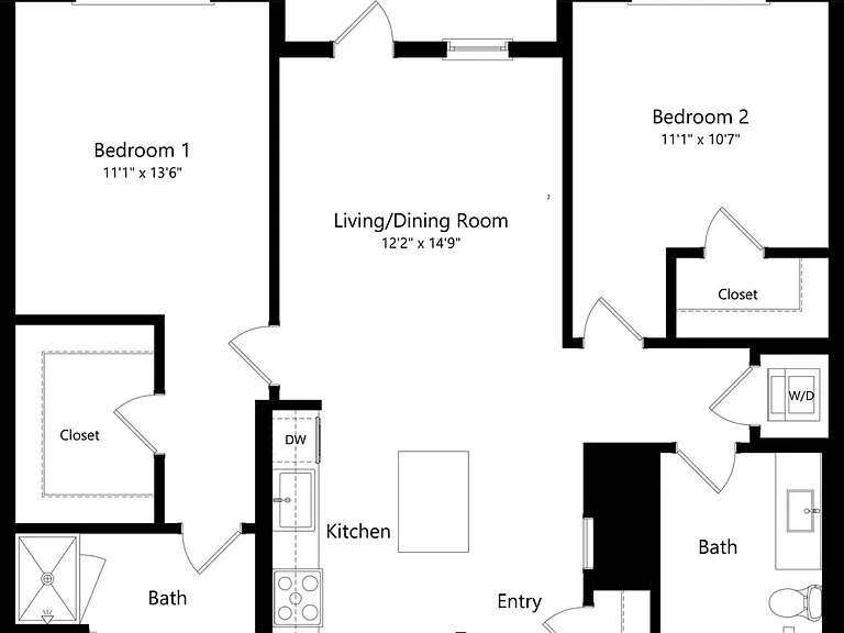 B3 floor plan Aria on the Row