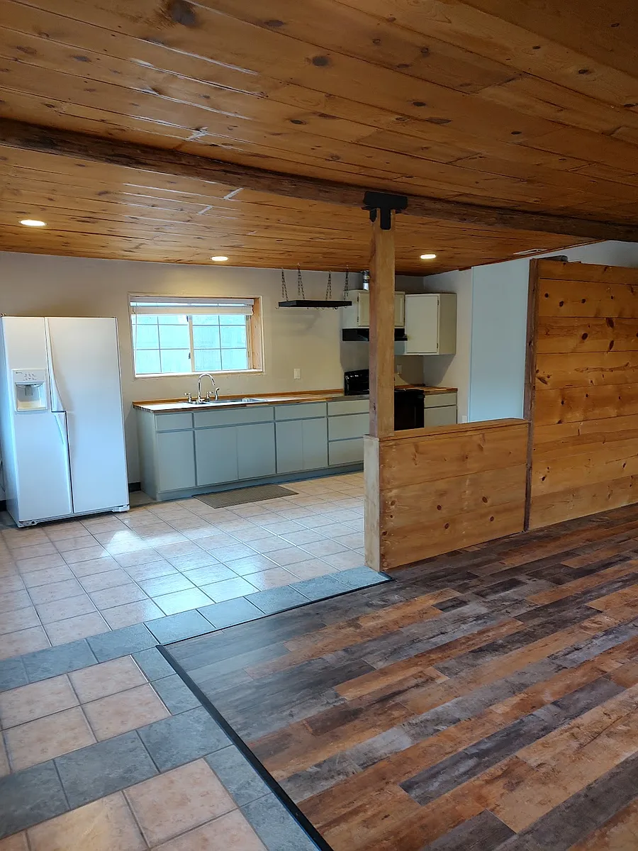 Entryway to house, front room and kitchen - 723 N Shields St #B
