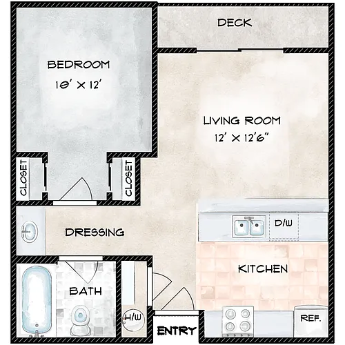 Floor plan 1 Bedroom