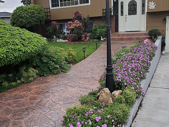stamped walkway