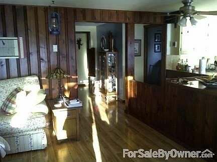 Living room looking down hall