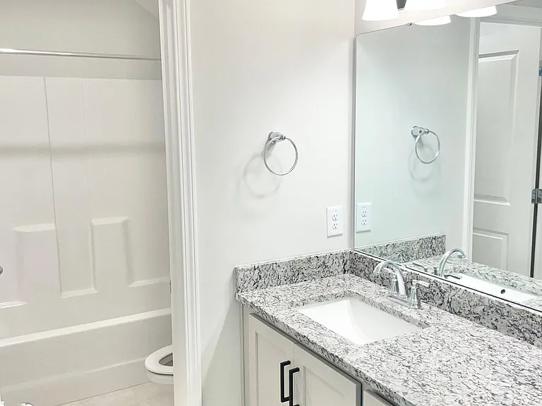 Full bath upstairs to be shared with the 2 bedrooms