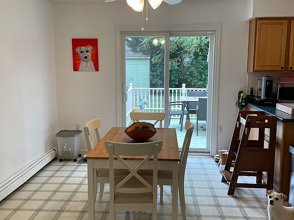 Eat-in Kitchen with Sliding Door to Deck