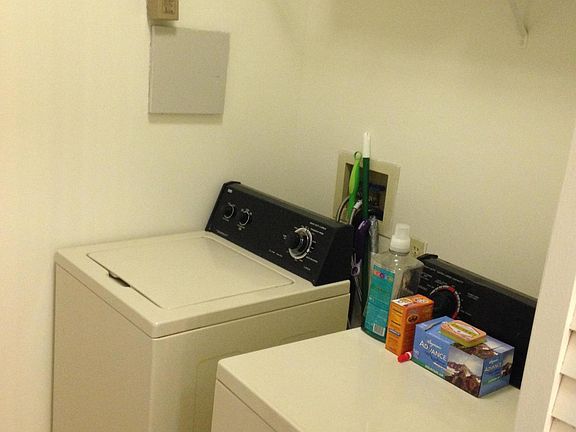 washer dryer unit in pantry