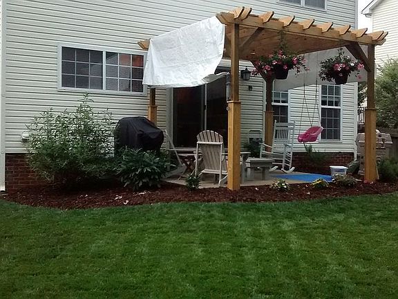 pergola covering patio