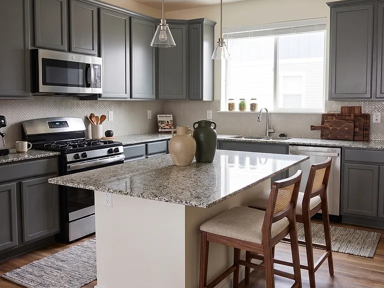 Kitchen with example furniture