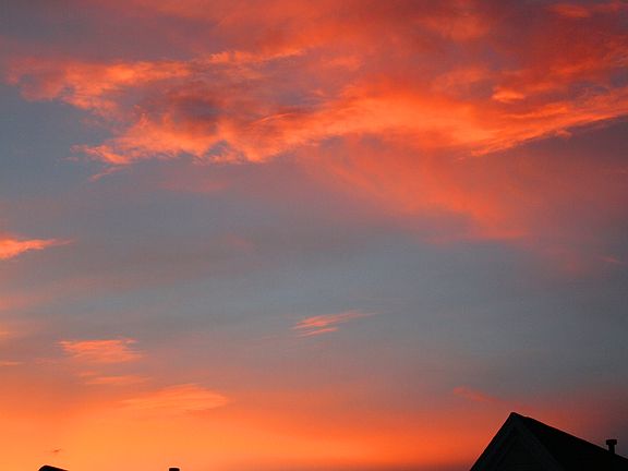 Front porch sunset view 