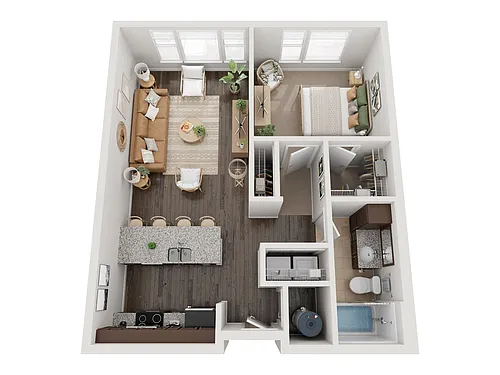 Floor plan 1X1 A
