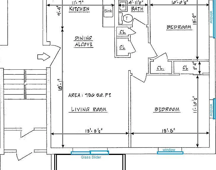 Floor plan of apartment