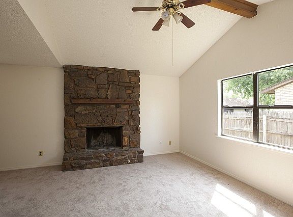 Vaulted ceilings in living room