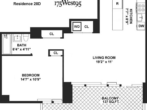 2nd image of 175 W 95th St APT 28D
