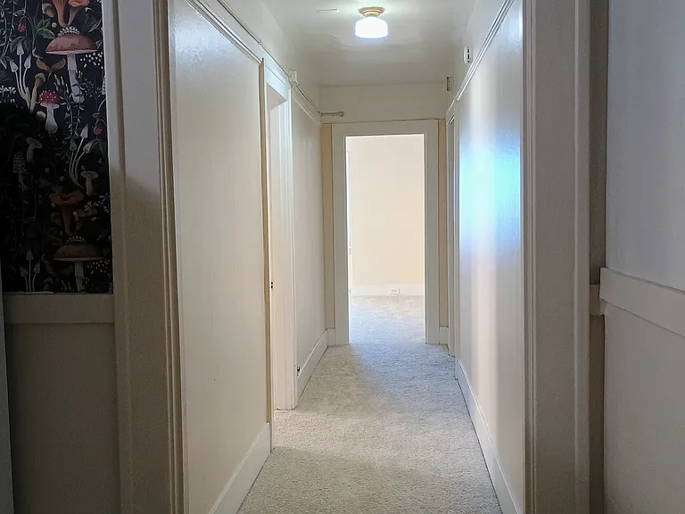 Hallway view from the kitchen.