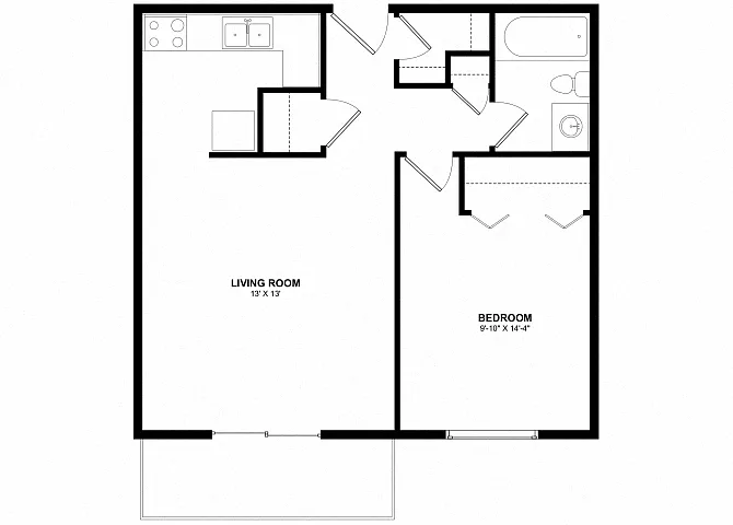 Floor plan One Bedroom