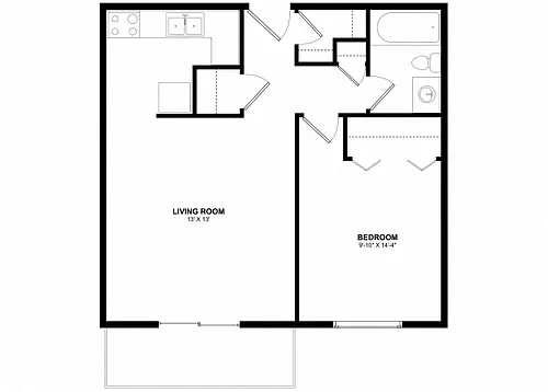 Floor plan One Bedroom
