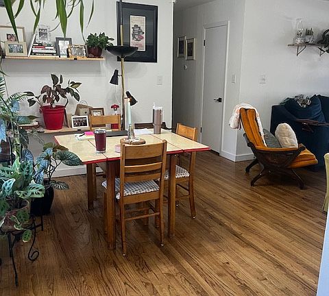 Open view of the dining space just off the kitchen.