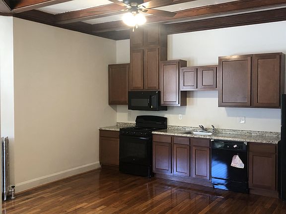 Living room into kitchen