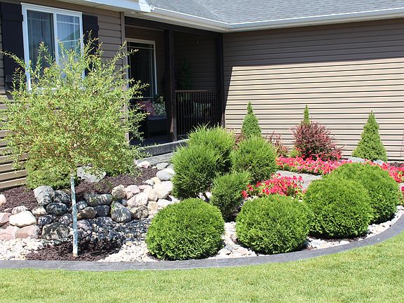 stamped curbing/landscaping 