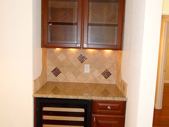 Wine bar in dining area