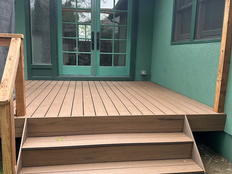 Back deck steps & railing