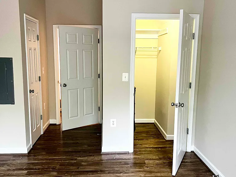 Bedroom with two closets