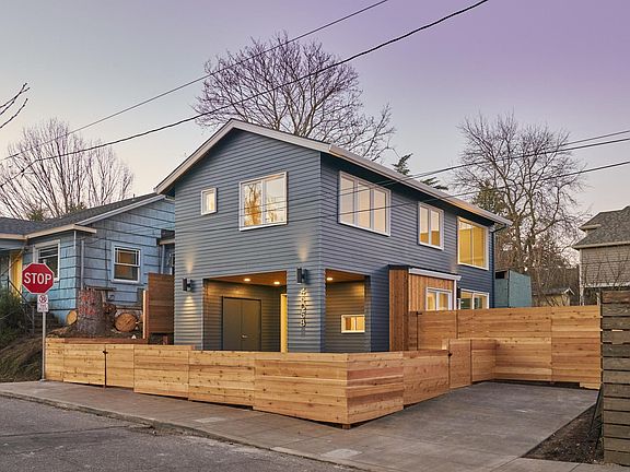 Exterior angled night shot