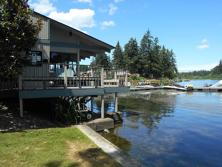 Next to the dock is the community club house. You can reserve it for a special occasion.