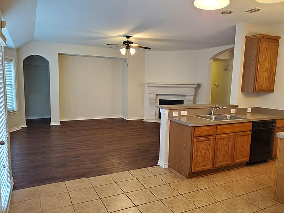 Kitchen is open to living room