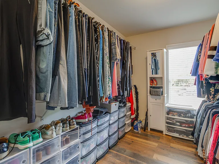 Spacious primary closet