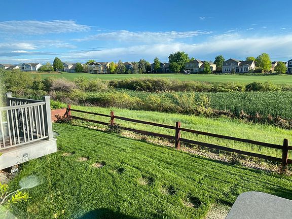 Backyard facing golf course