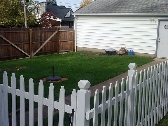 fenced yard