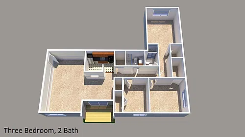 Floor plan 3 Bed 2 Bath