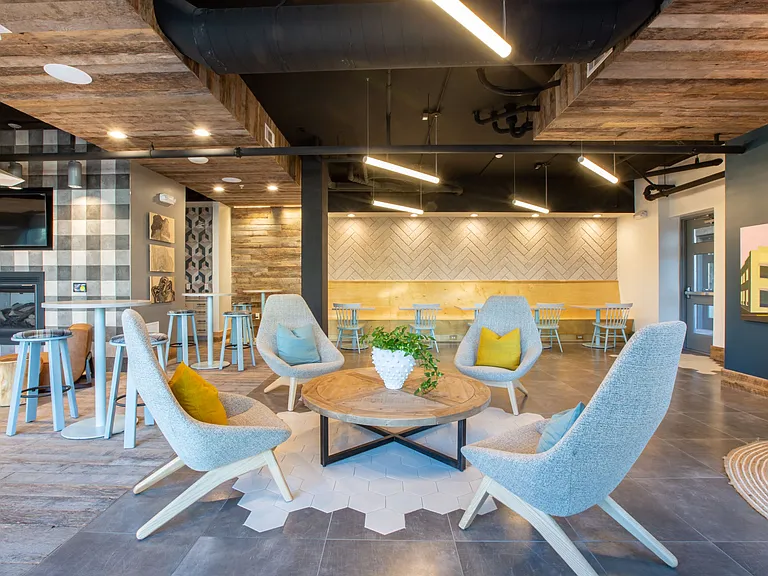 Gather with friends in the community lounge
