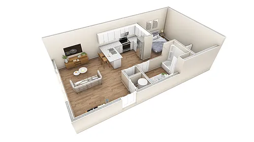 Floor plan Studio Haven Overlook