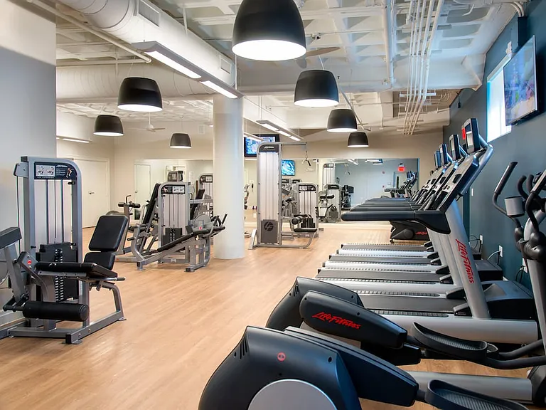 Fitness center with cardio and strength equipment