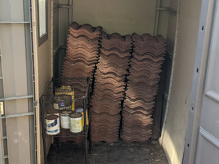Outdoor storage shed.