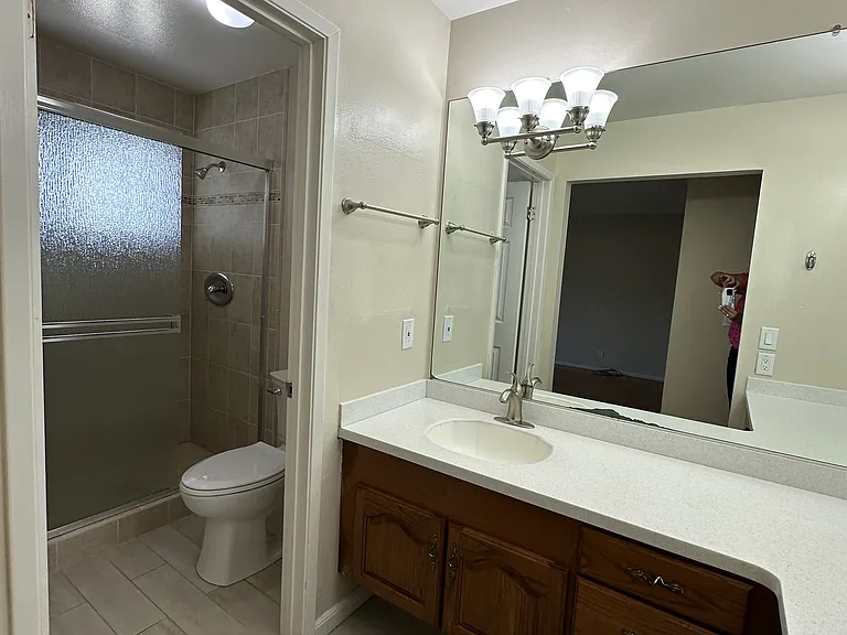 Primary bath vanity area