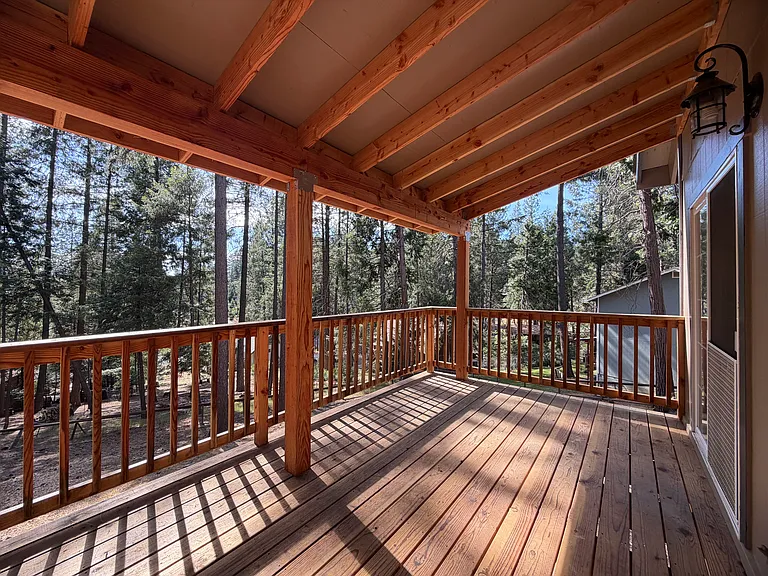 Covered deck off of living area