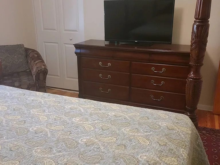 Master bedroom with TV