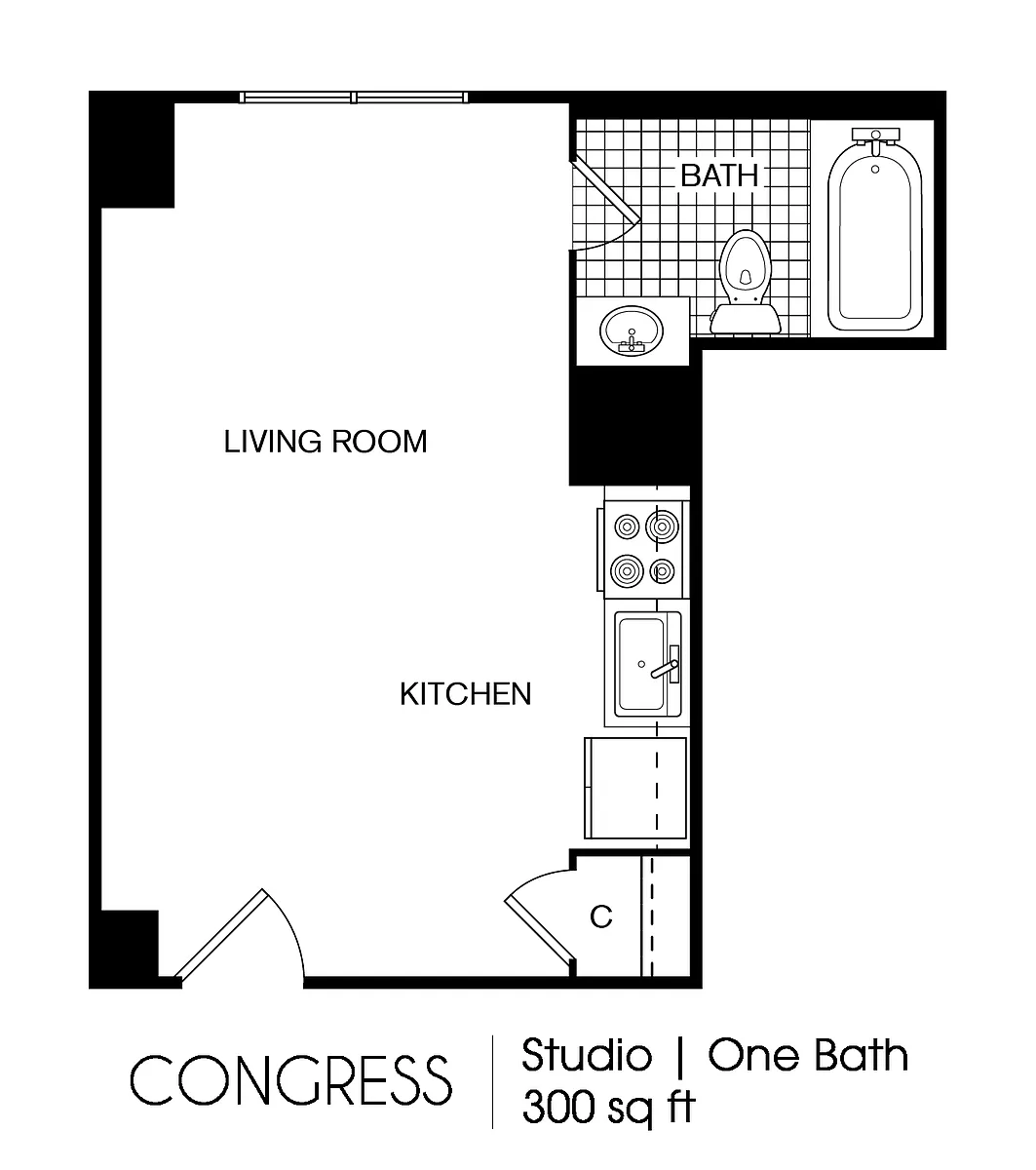Floor plan Congress Studio 300