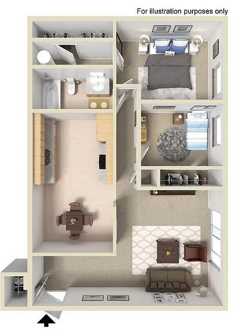 Floor plan Two Bedroom