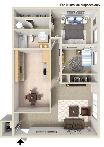 Floor plan Two Bedroom