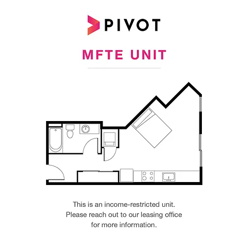 Floor plan Studio D MFTE APPLICANTS ONLY