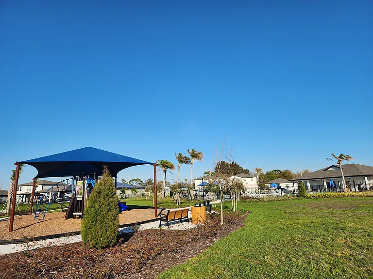 Kids play area and park. 2min walk
