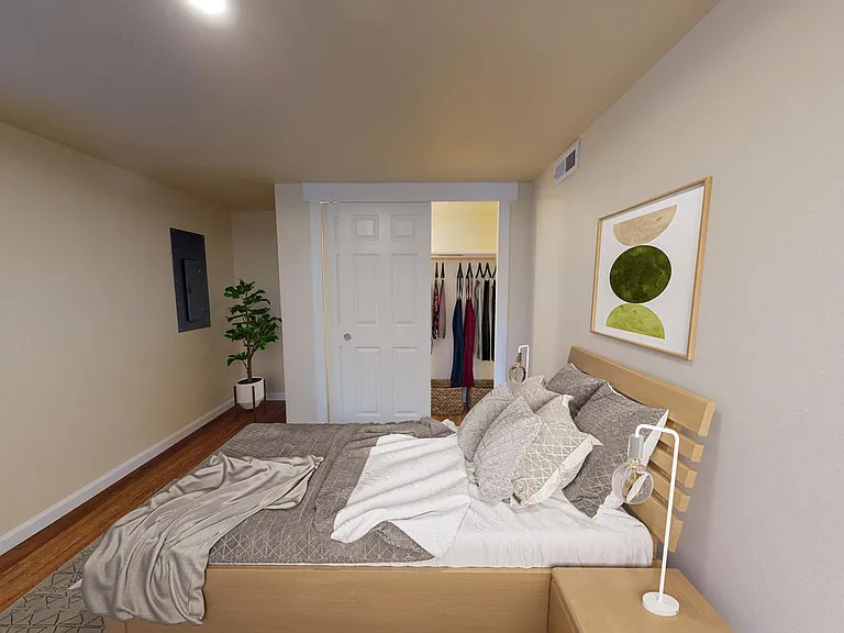 Bedroom 6. This image shows a virtually furnished space. Bedrooms come unfurnished.